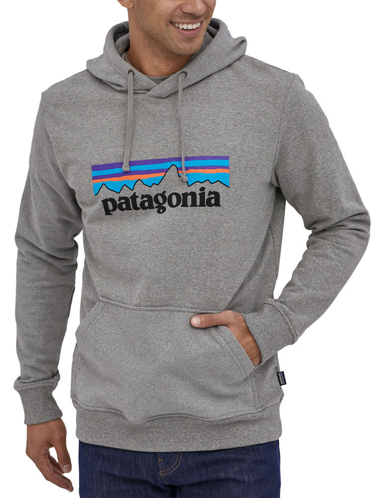 huiswerk maken Humoristisch Gevangenisstraf Patagonia Men's P-6 Logo Uprisal Hoody (Gravel Heather) Sweatshirt