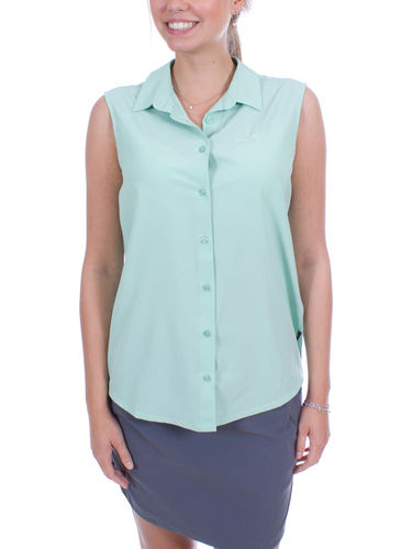 Jack Wolfskin Dames Sonora Sleeveless Shirt (Light Jade)