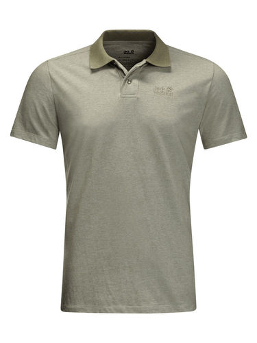 Jack Wolfskin Heren Pique Polo (Khaki)