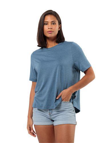 Jack Wolfskin Dames Travel Tee (Elemental Blue)