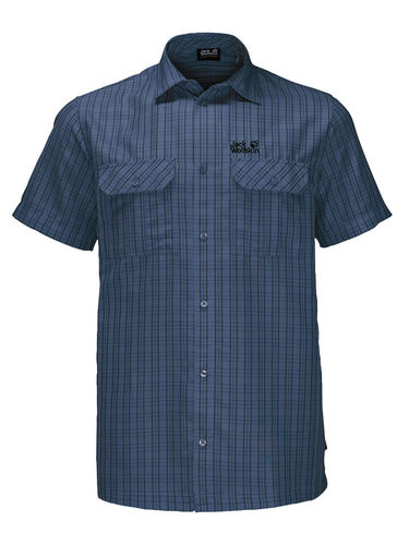 Jack Wolfskin Heren Thompson Shirt (Ocean Wave Checks)