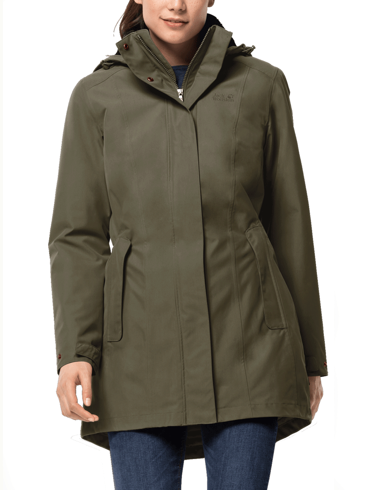 Dij opvolger Doelwit Jack Wolfskin Dames Madison Avenue Coat (Granite) Winter Outdoor Jas