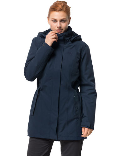 Jack Wolfskin Dames Madison Avenue Coat (Midnight Blue)