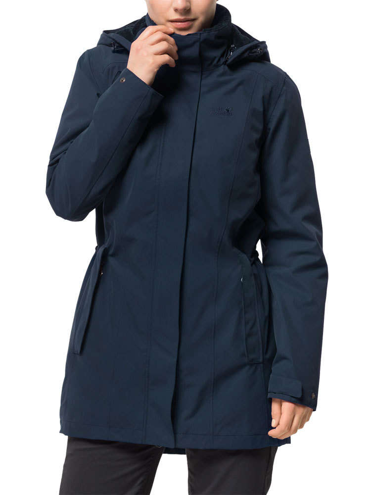 Jack Wolfskin Dames Madison Avenue Coat (Midnight Blue Jack Wolfskin Dames Madison Avenue Coat (Midnight Blue