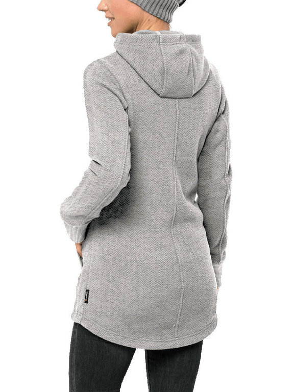 Jack Wolfskin Women s Patan Long Grey Haze Fleece Jacket
