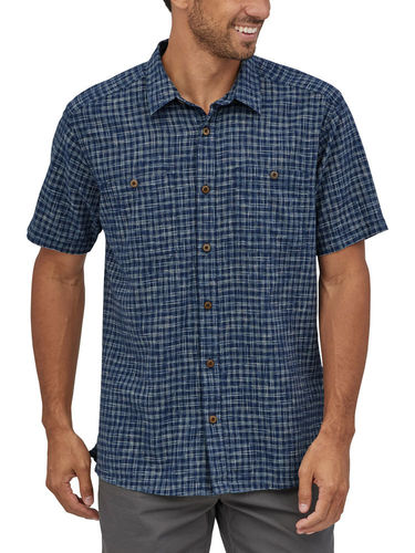 Patagonia Heren Back Step Shirt (Trails: Stone Blue)