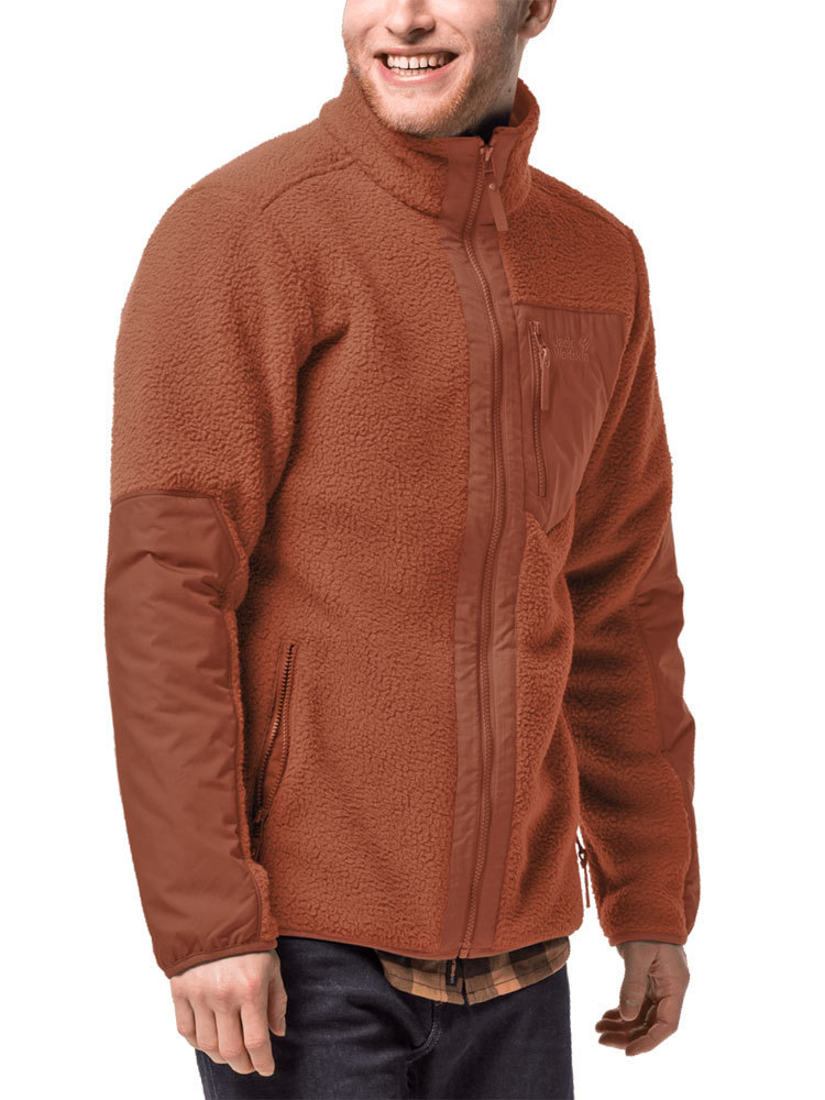 honderd Latijns Inzichtelijk Jack Wolfskin Heren Kingsway Jacket (Copper) Fleece