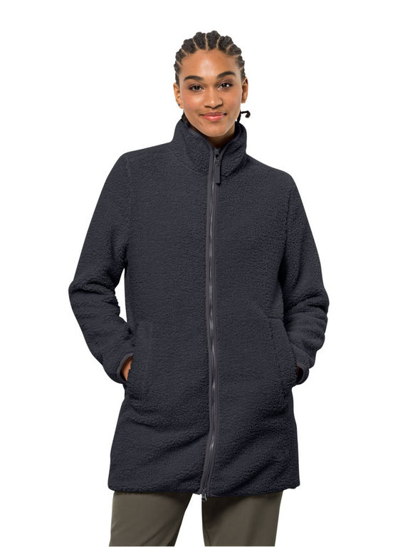 Jack Wolfskin Women's High Curl Coat (Phantom) Fleece Jacket