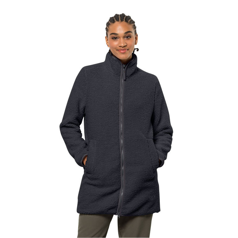 Jack Wolfskin Women\'s High Curl Coat (Phantom) Fleece Jacket