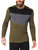 Smartwool Men's Classic Thermal Merino Base Layer Colorblock Crew (Military Olive Heather)