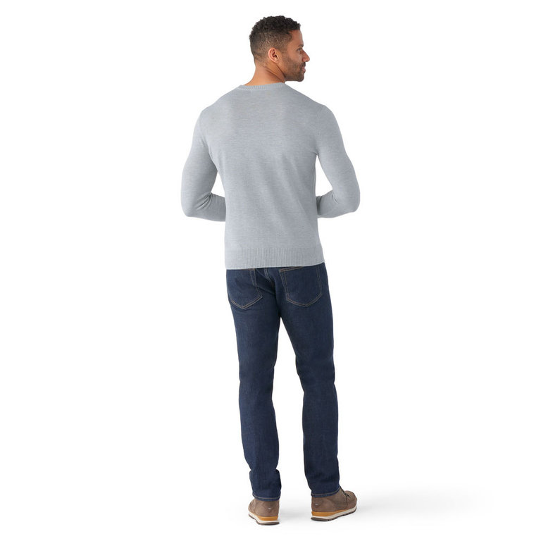 Smartwool Men s Sparwood Crew Sweater Lunar Gray Donegal Sweater