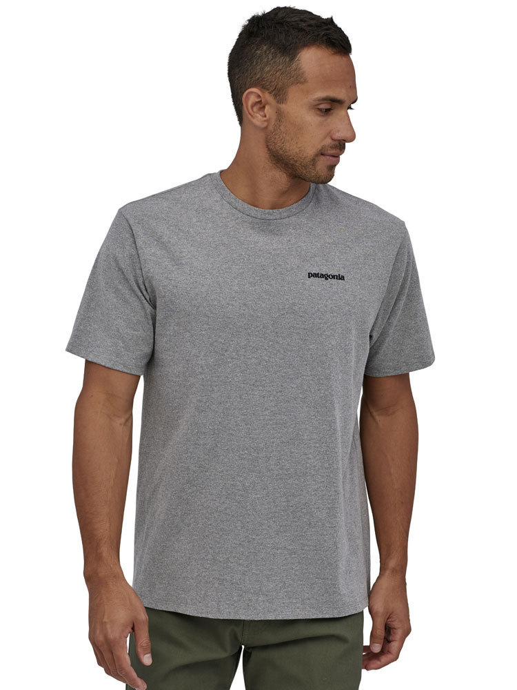 Patagonia Men s P 6 Logo Responsibili Tee Gravel Heather Tee