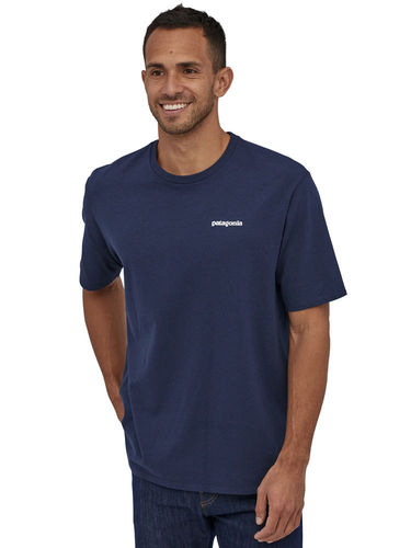 Patagonia Men's P-6 Logo Responsibili Tee (Classic Navy)