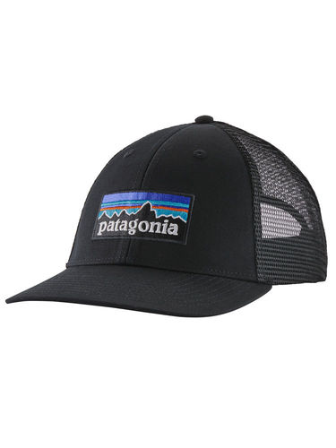 Patagonia P-6 Logo LoPro Trucker Hat (Black)