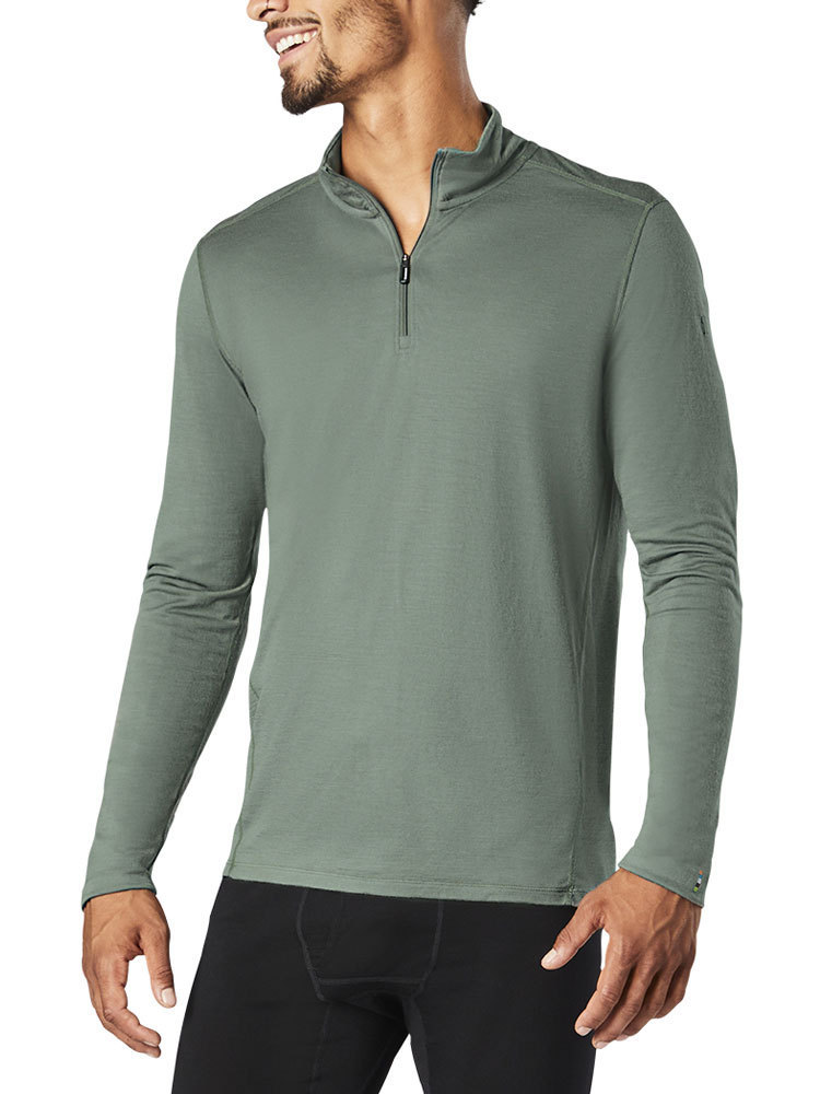 Smartwool Men's Merino 150 Baselayer 1/4 Zip (Sage) Shirt