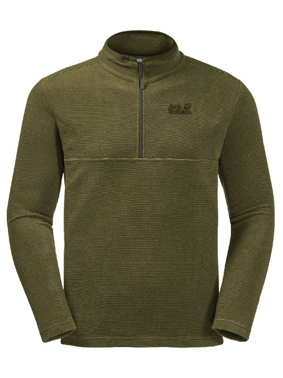 Jack Wolfskin Arco Men Light Moss Stripes Fleece