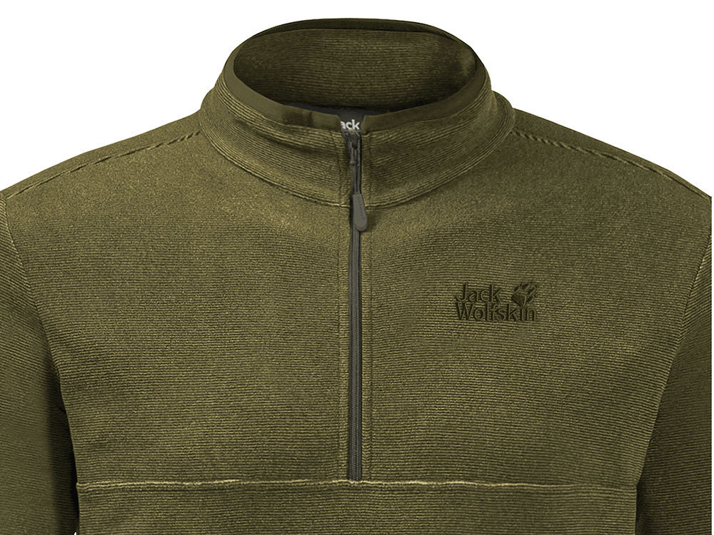 Jack Wolfskin Arco Men Light Moss Stripes Fleece