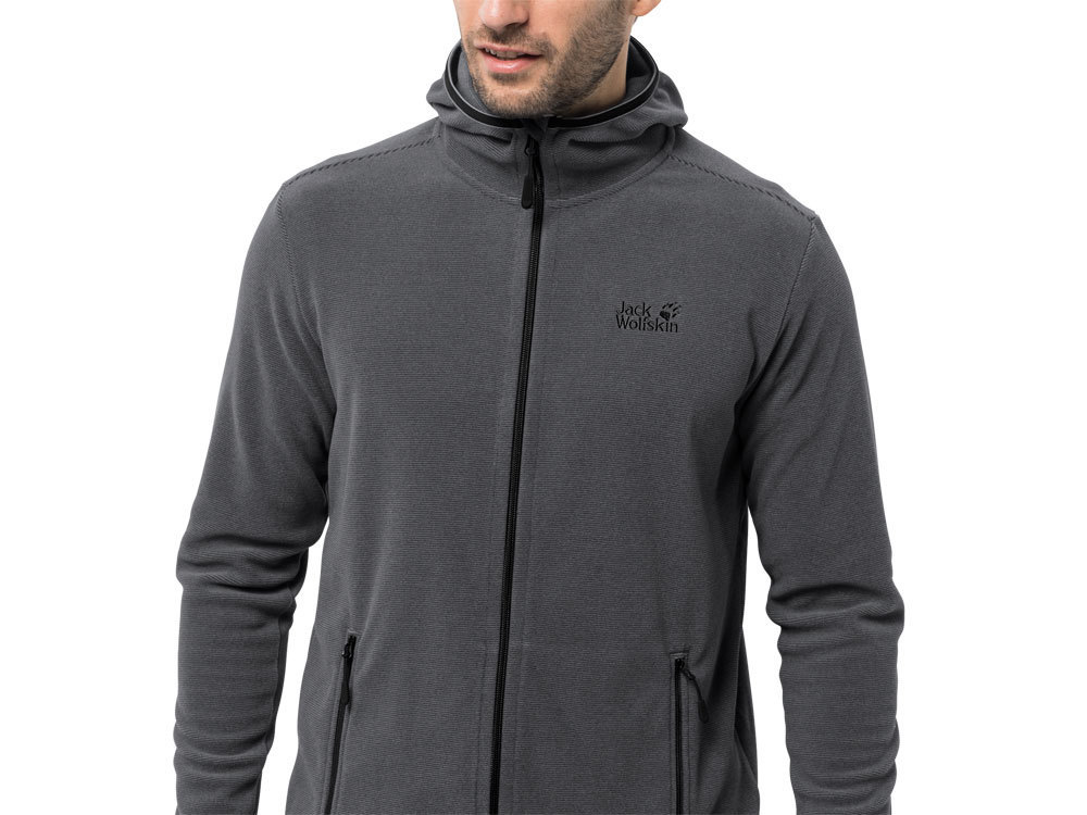 Jack Wolfskin Men s Arco Jacket Black Stripes Fleece
