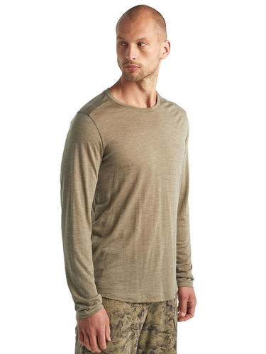 Icebreaker Men's Sphere LS Crewe (Flint Heather)