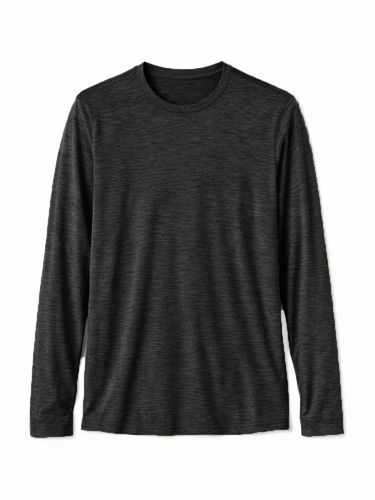 Icebreaker Men's Sphere LS Crewe - Black Heather