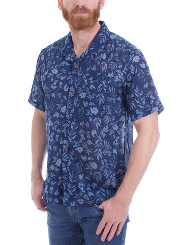 Patagonia Men's LW A/C Shirt (Fiber Flora: Stone Blue)