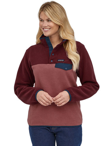 Patagonia Dames Lightweight Synchilla Snap-T Fleece Pullover (Roseship)