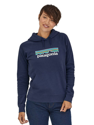 Patagonia Dames Pastel P-6 Logo Organic Hoody (New Navy)