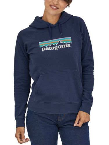 Patagonia Dames Pastel P-6 Logo Organic Hoody (New Navy)