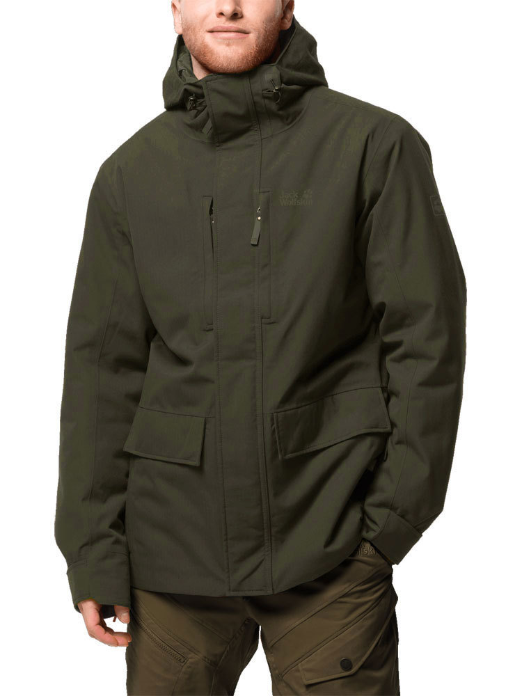 Men\'s West (Bonsai Jack Insulating Green) Wolfskin Winterjacket Coast Jacket
