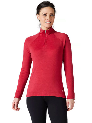 Smartwool Dames Merino 250 Base Layer 1/4 Zip (Pomegranate Heather)