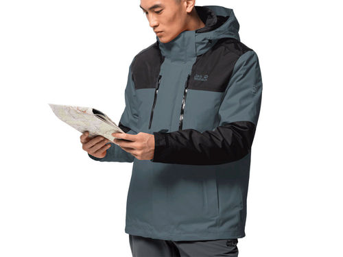 Onvergetelijk Betsy Trotwood Geleend Jack Wolfskin Heren Jasper 3-in-1 Jacket (Storm Grey) Outdoor Jas