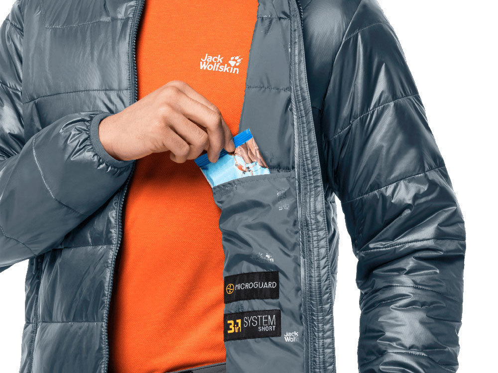 Jack Wolfskin Heren Jasper 3 in 1 Jacket Storm Grey Outdoor Jas