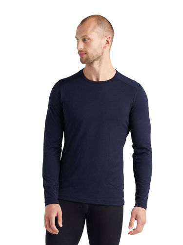 Icebreaker Men's 200 Oasis LS Crewe (Midnight Navy)