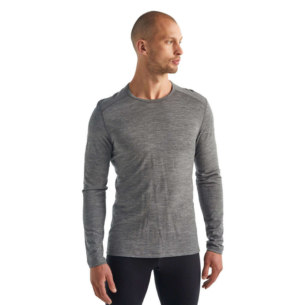 Icebreaker Heren 200 Oasis LS Crewe (Gritstone Heather)