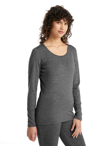 Icebreaker Dames 200 Oasis LS Scoop (Gritstone Heather)