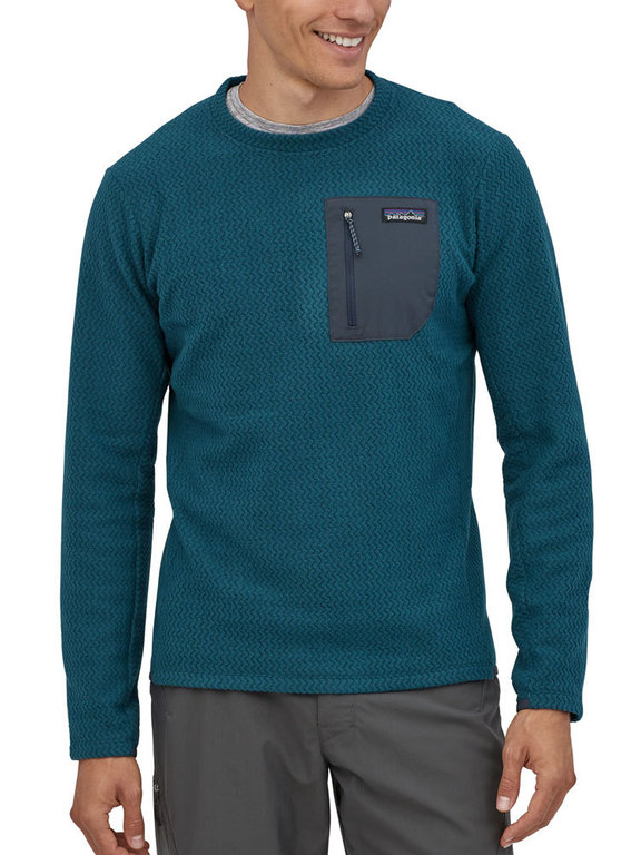 Patagonia Men's R1 Air Crew (Crater Blue) Insulation midlayer