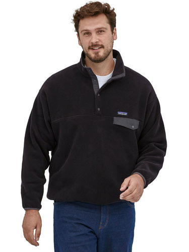 Patagonia Men's Synchilla Snap-T Fleece Pullover (Black w/Forge Grey)