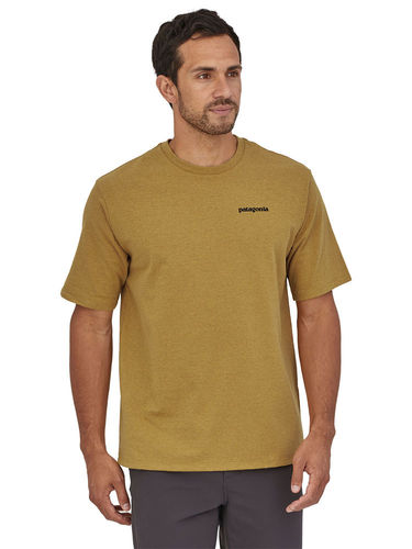 Patagonia Heren P-6 Logo Responsibili Tee (Hawk Gold)