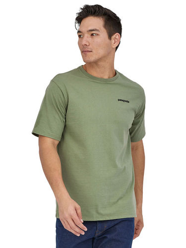 Patagonia Men's P-6 Logo Responsibili Tee (Sedge Green)