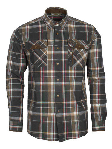 Pinewood Men's Prestwick Exclusive LS Shirt (Dark Green/ Black)