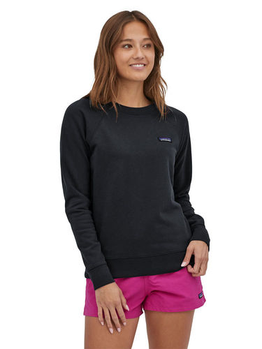 Patagonia Women's P-6 Label Organic Crew Sweatshirt (Ink Black)
