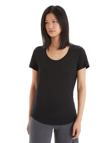 Icebreaker Dames Sphere II SS Scoop Tee (Black)