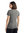 Icebreaker Dames Wave SS Stripe Tee (Metro Heather/ Loden)