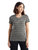 Icebreaker Dames Wave SS Stripe Tee (Metro Heather/ Loden)