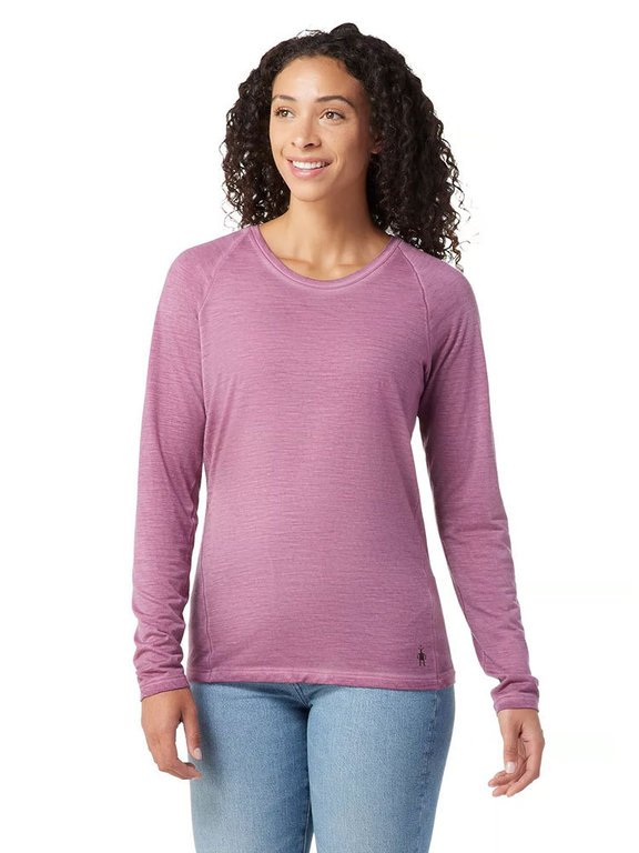 Smartwool Women's Merino 150 Plant-Based Dye Baselayer LS (Summer Sound  Purple Wash) Shirt