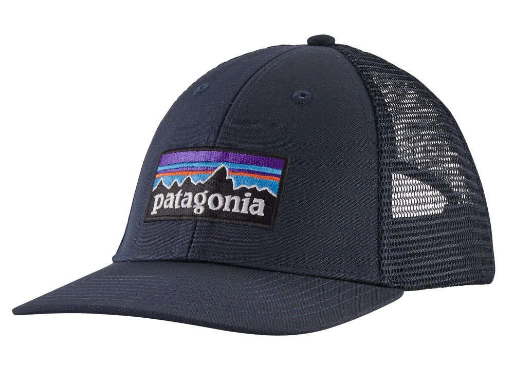 Patagonia P-6 Logo LoPro Trucker Hat (Navy Blue)