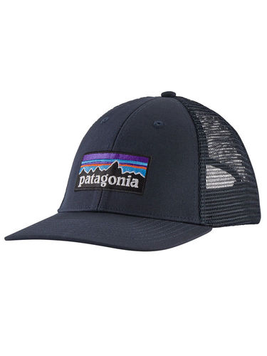 Patagonia P-6 Logo LoPro Trucker Hat (Navy Blue)