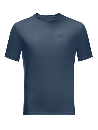 Jack Wolfskin Heren Tech Tee (Thunder Blue)