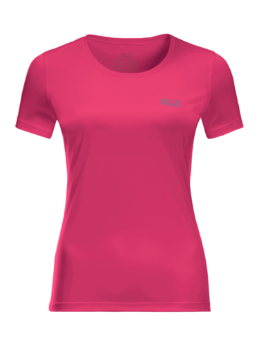 Jack Wolfskin Dames Tech Tee (Magenta Red)