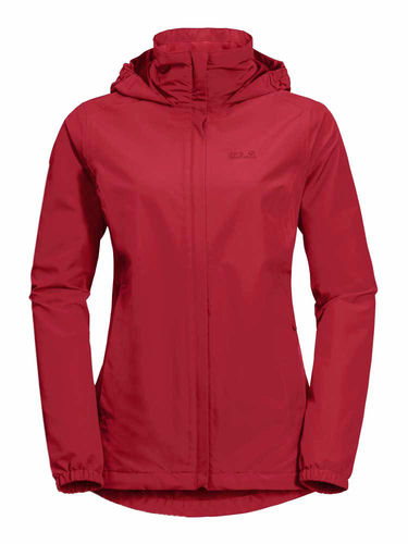 Jack Wolfskin Dames Stormy Point Jacket (Bright Scarlet)